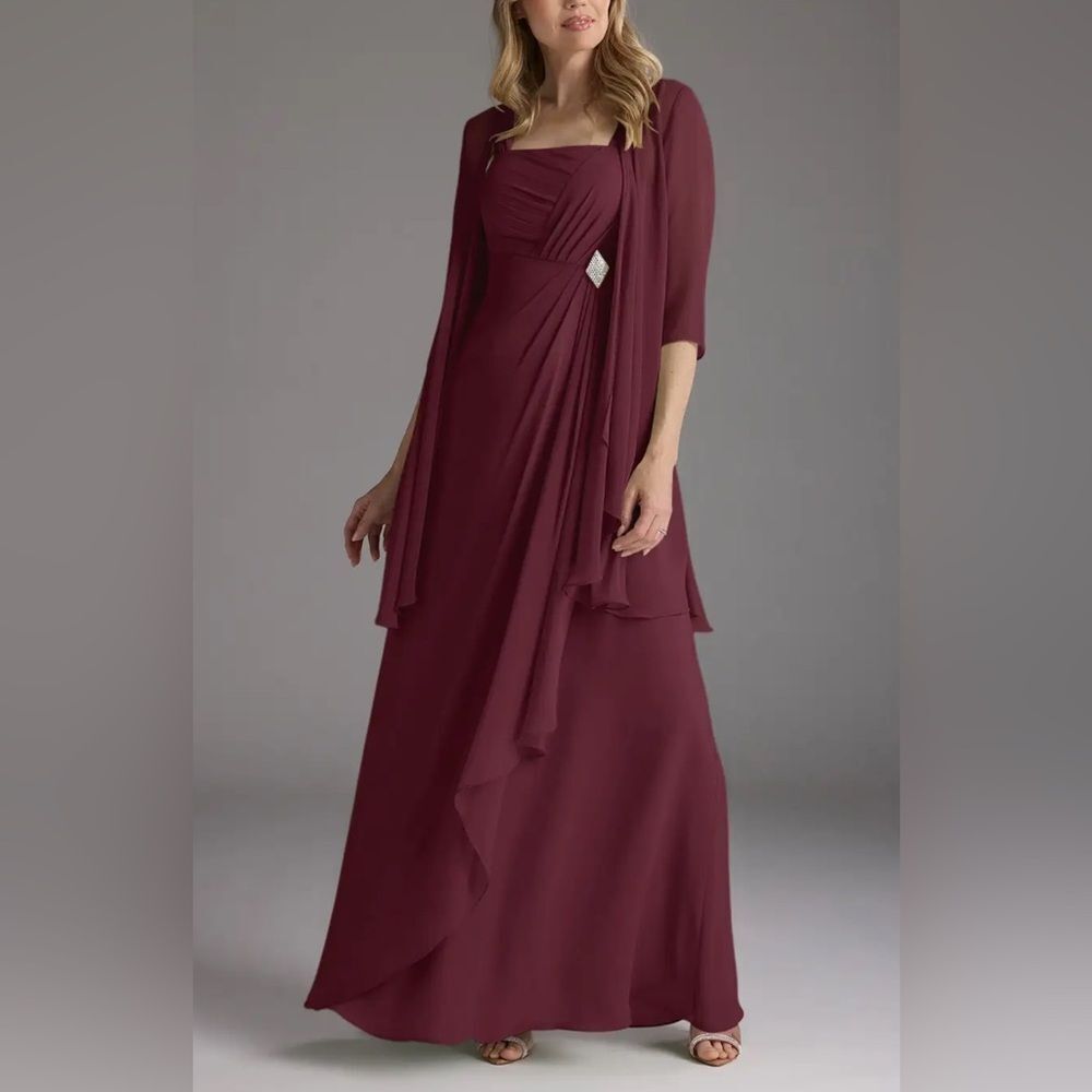 Azazie Weisz Dress Burgundy  NWT